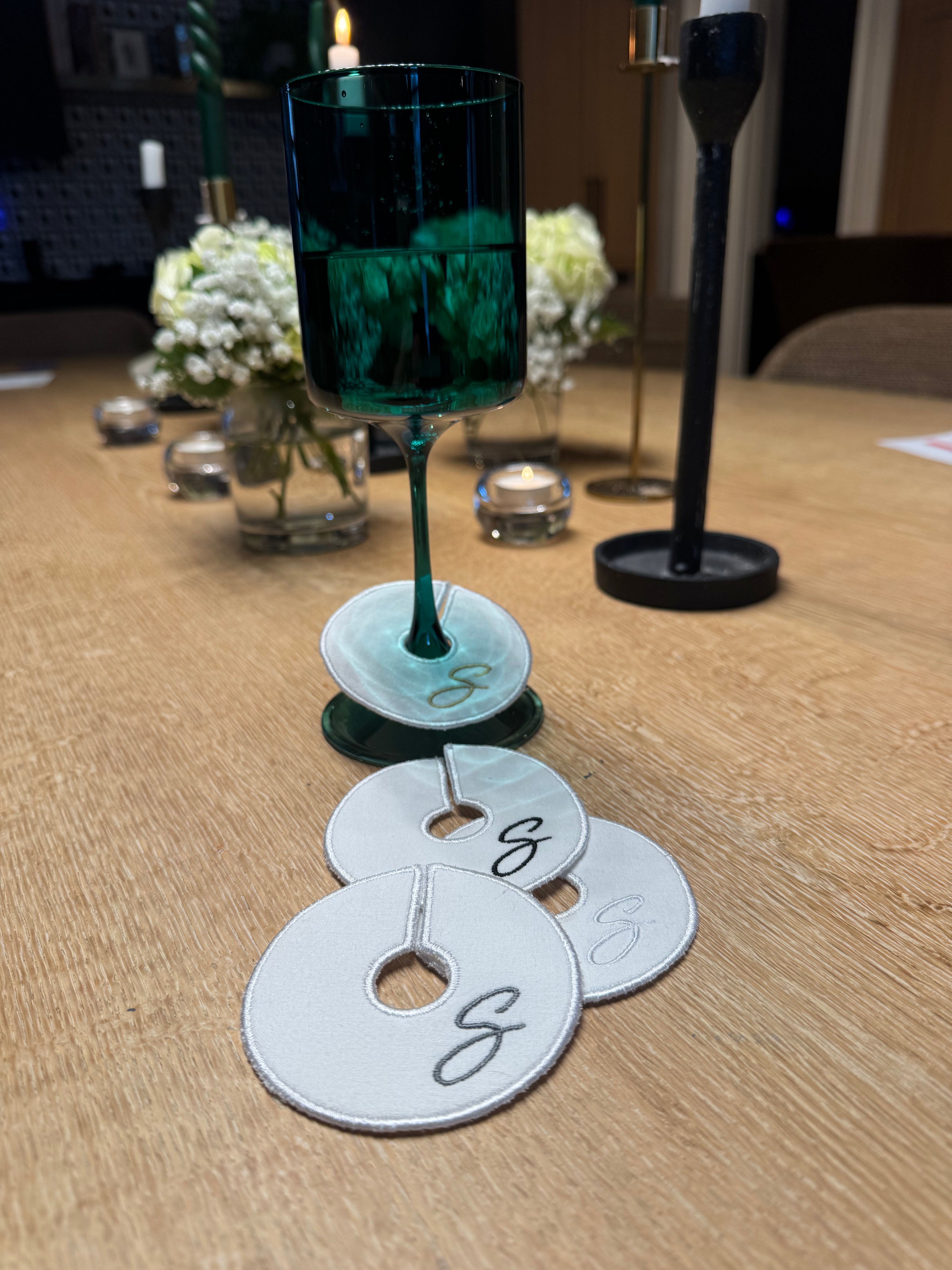 Single Initial Wine Stem Marker