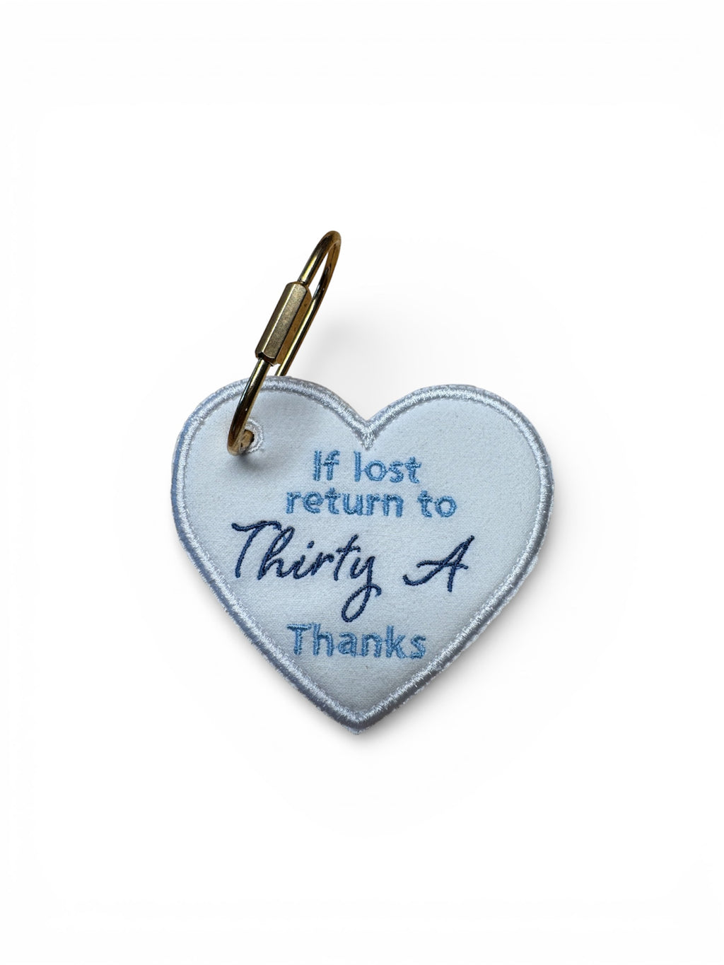 Thirty A Heart Bag Tag